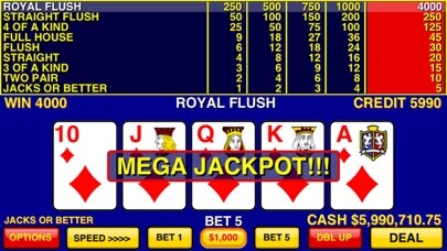 Emulate iPhone app Video Poker Games using MyAndroid