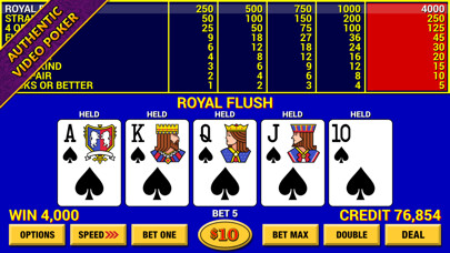 Emulate iPhone app Video Poker Lounge using MyAndroid