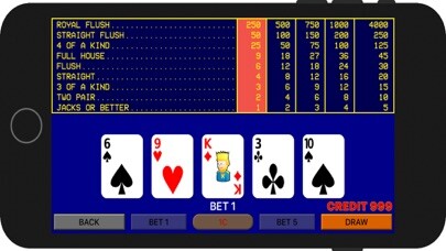 Emulate iPhone app Video Poker Simulator using MyAndroid