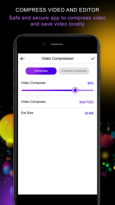 Emulate iPhone app Video Resizer - Video Compress using MyAndroid