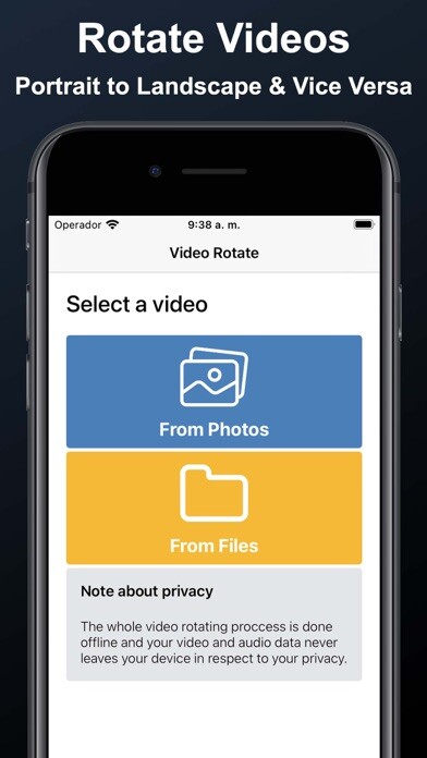 Emulate iPhone app Video Rotate - Fix rotation using MyAndroid