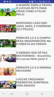 Emulate Android APK Videos do Luccas Neto