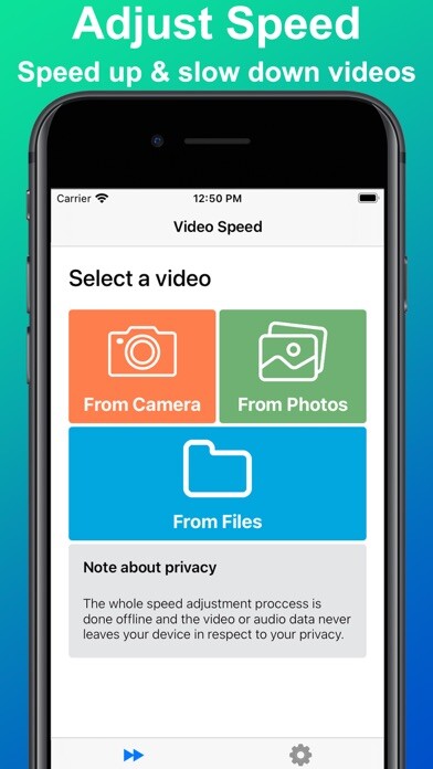 Emulate iPhone app Video Speed slow motion editor using MyAndroid