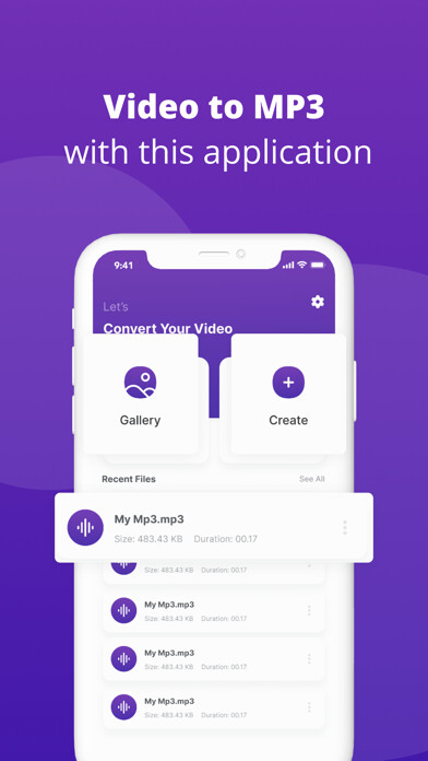 Emulate iPhone app Video To Mp3 Media Converter using MyAndroid
