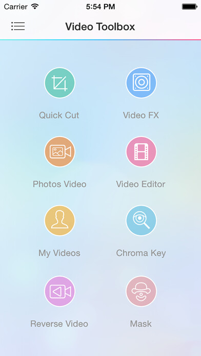 Emulate iPhone app Video Toolbox - Movie Maker using MyAndroid