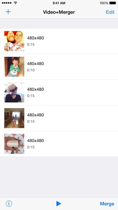 Emulate iPhone app Video+Video - Combine Multiple Videos into One Video FREE - Video Merger using MyAndroid