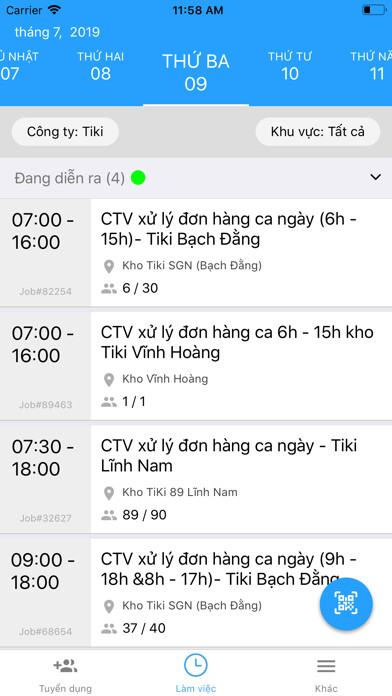 Emulate iPhone app Viec.Co Biz: Tuyển CTV thời vụ using MyAndroid