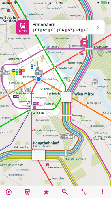 Emulate iPhone app Vienna Rail Map Lite using MyAndroid