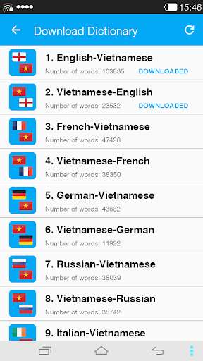 Emulate Android APK Viet Dict
