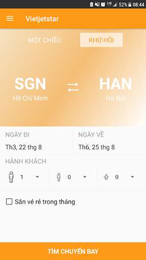 Run android online APK Vietjet Vietnam Airlines from MyAndroid or emulate Vietjet Vietnam Airlines using MyAndroid