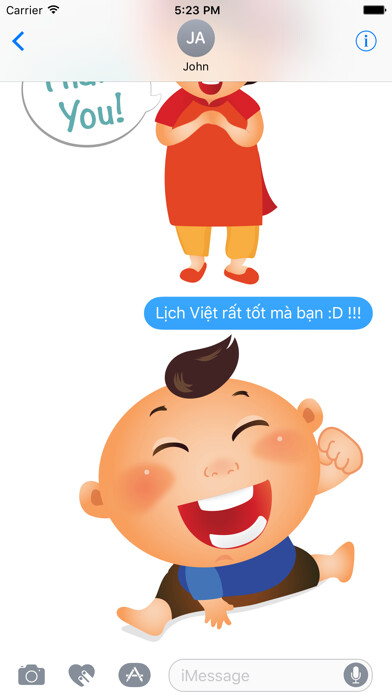Emulate iPhone app Vietnam Childhood Chat Stickers by Lich Viet using MyAndroid Emulate iPhone app Vietnam Childhood Chat Stickers by Lich Viet using MyAndroid