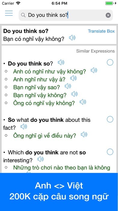 Emulate iPhone app Vietnamese Translator Offline using MyAndroid