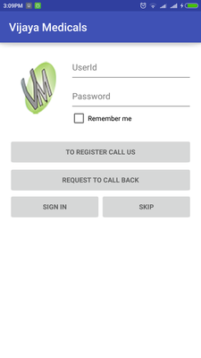 Emulate Android APK Vijaya Medicals