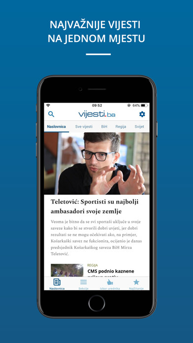 Emulate iPhone app Vijesti Ba using MyAndroid Emulate iPhone app Vijesti Ba using MyAndroid