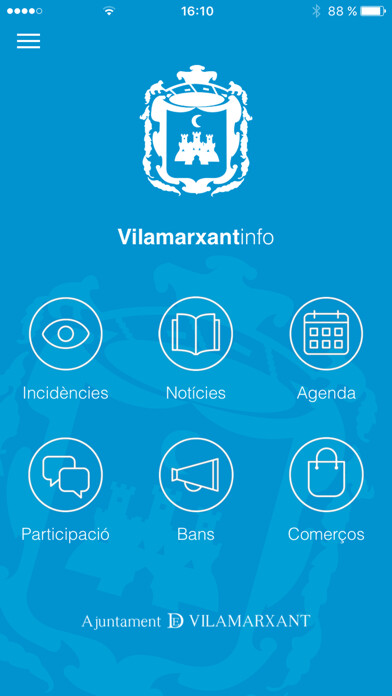 Emulate iPhone app Vilamarxant info using MyAndroid