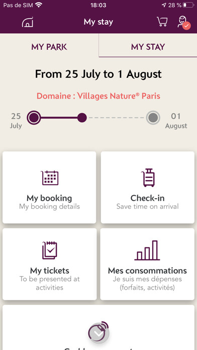 Emulate iPhone app Villages Nature® Paris using MyAndroid