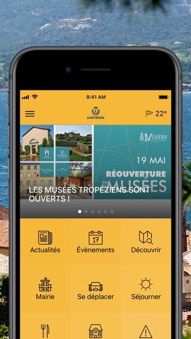 Emulate iPhone app Ville de Saint-Tropez using MyAndroid