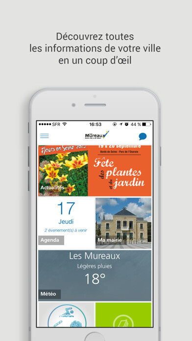 Emulate iPhone app Ville des Mureaux using MyAndroid Emulate iPhone app Ville des Mureaux using MyAndroid