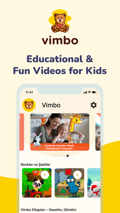 Emulate iPhone app Vimbo - Videos, Books for Kids using MyAndroid