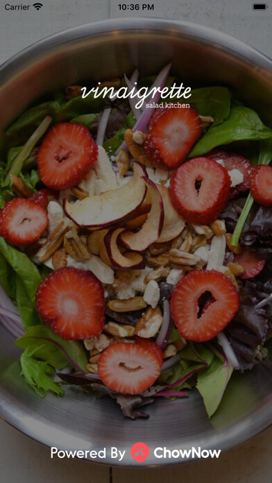 Emulate iPhone app Vinaigrette Salad Kitchen using MyAndroid