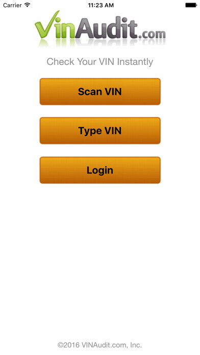 Emulate iPhone app VinAudit.com VIN Scanner using MyAndroid