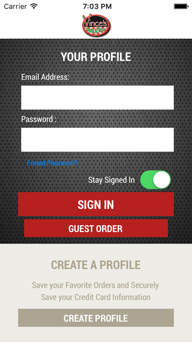 Emulate iPhone app Vince’s Pasta & Pizza using MyAndroid Emulate iPhone app Vince’s Pasta & Pizza using MyAndroid