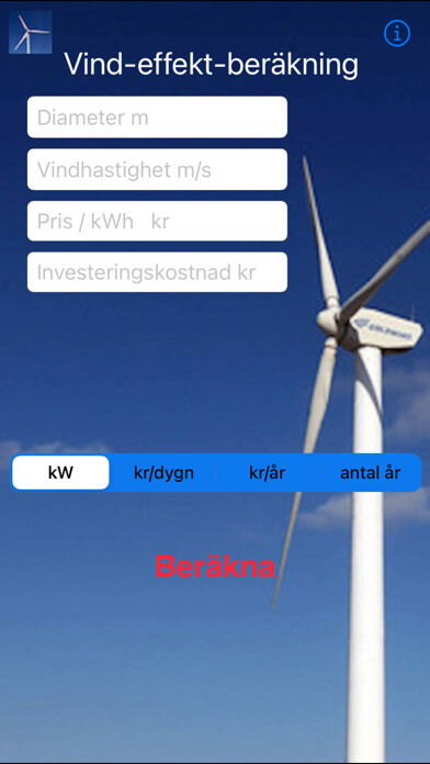 Emulate iPhone app Vindkraft using MyAndroid
