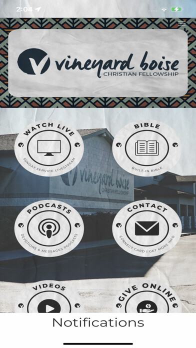 Emulate iPhone app Vineyard Boise using MyAndroid