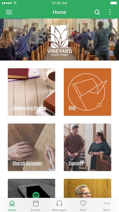 Emulate iPhone app Vineyard Church of Elgin using MyAndroid Emulate iPhone app Vineyard Church of Elgin using MyAndroid