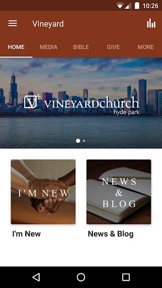 Emulate iPhone app Vineyard Church of Hyde Park using MyAndroid Emulate iPhone app Vineyard Church of Hyde Park using MyAndroid