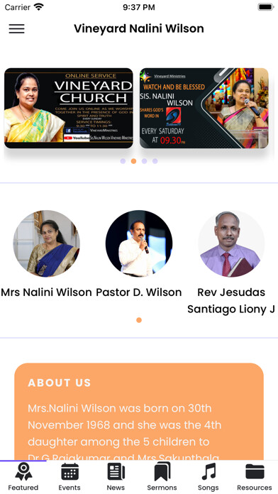 Emulate iPhone app Vineyard Nalini Wilson using MyAndroid