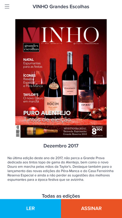 Emulate iPhone app Vinho Grandes Escolhas using MyAndroid