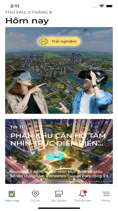 Emulate iPhone app Vinhomes Ocean Park using MyAndroid
