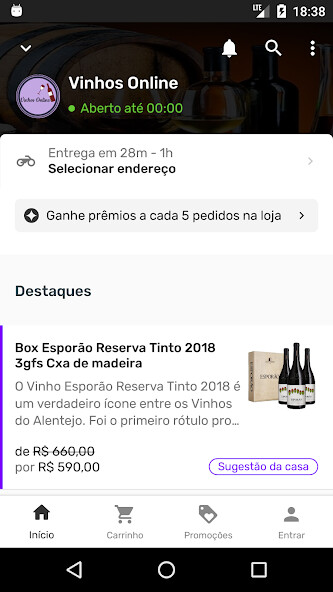 Run android online APK Vinhos Online from MyAndroid or emulate Vinhos Online using MyAndroid