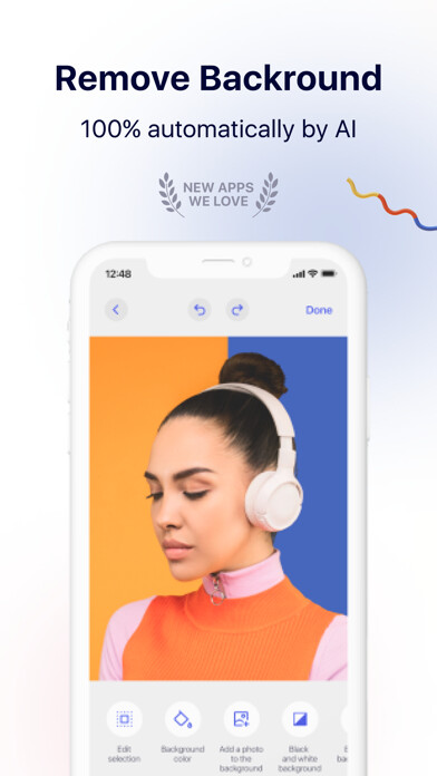 Emulate iPhone app Vinity: AI photo editor using MyAndroid