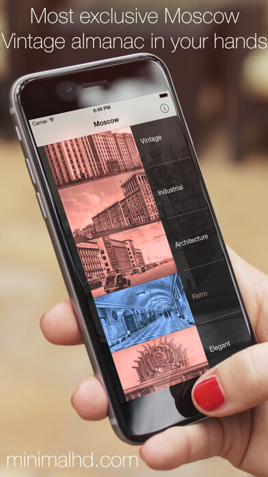 Emulate iPhone app Vintage Moscow using MyAndroid
