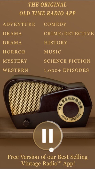 Emulate iPhone app Vintage Radio Lite using MyAndroid