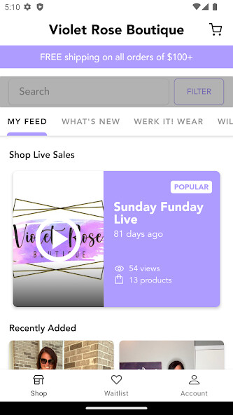 Emulate iPhone app Violet Rose Boutique using MyAndroid Emulate iPhone app Violet Rose Boutique using MyAndroid