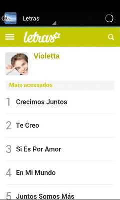 Emulate Android APK Violetta Letras