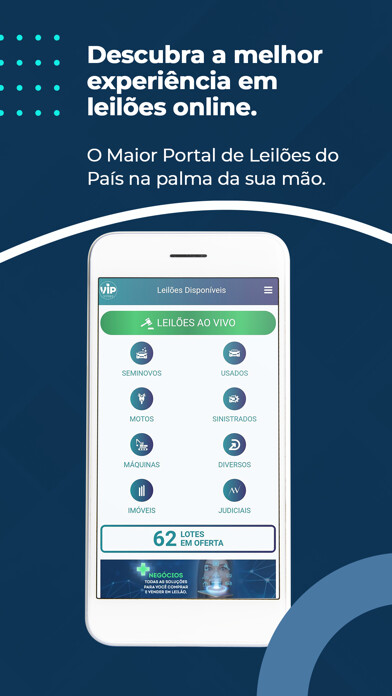 Emulate iPhone app Vip Leilões using MyAndroid