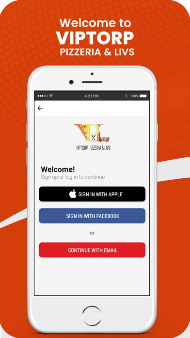 Emulate iPhone app Viptorp Pizzeria & Livs using MyAndroid