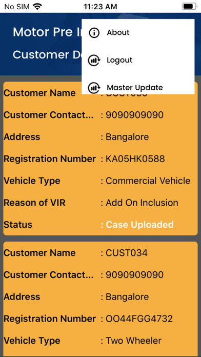 Emulate iPhone app VIR-Customer using MyAndroid