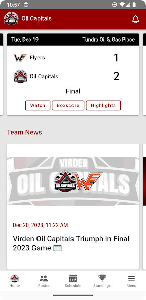 Emulate iPhone app Virden Oil Capitals using MyAndroid Emulate iPhone app Virden Oil Capitals using MyAndroid