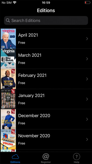 Emulate iPhone app Virginia Business using MyAndroid