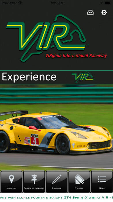 Emulate iPhone app Virginia International Raceway using MyAndroid