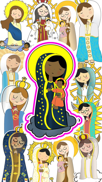 Emulate iPhone app Virgin Mary Stickers using MyAndroid Emulate iPhone app Virgin Mary Stickers using MyAndroid