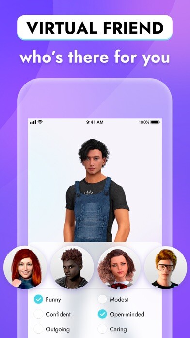 Emulate iPhone app Virtual Buddy: AI Companion using MyAndroid
