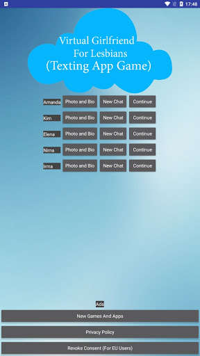 Run android online APK Virtual Girlfriend For Lesbians (Texting App Game) from MyAndroid or emulate Virtual Girlfriend For Lesbians (Texting App Game) using MyAndroid