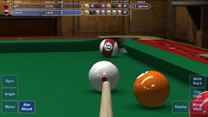 Emulate iPhone app Virtual Pool 4 for iPhone using MyAndroid