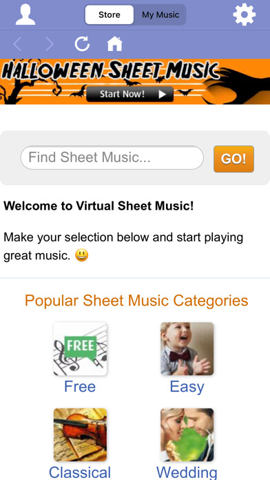 Emulate iPhone app Virtual Sheet Music using MyAndroid Emulate iPhone app Virtual Sheet Music using MyAndroid